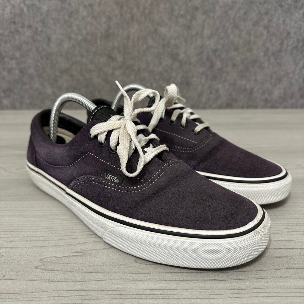 Vans Era Sneakers Men 9.5 Purple Suede Skate Shoes Low Top Padded Collar Classic